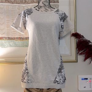 Sanctuary Embroidered Floral Detail Cuffed Tunic